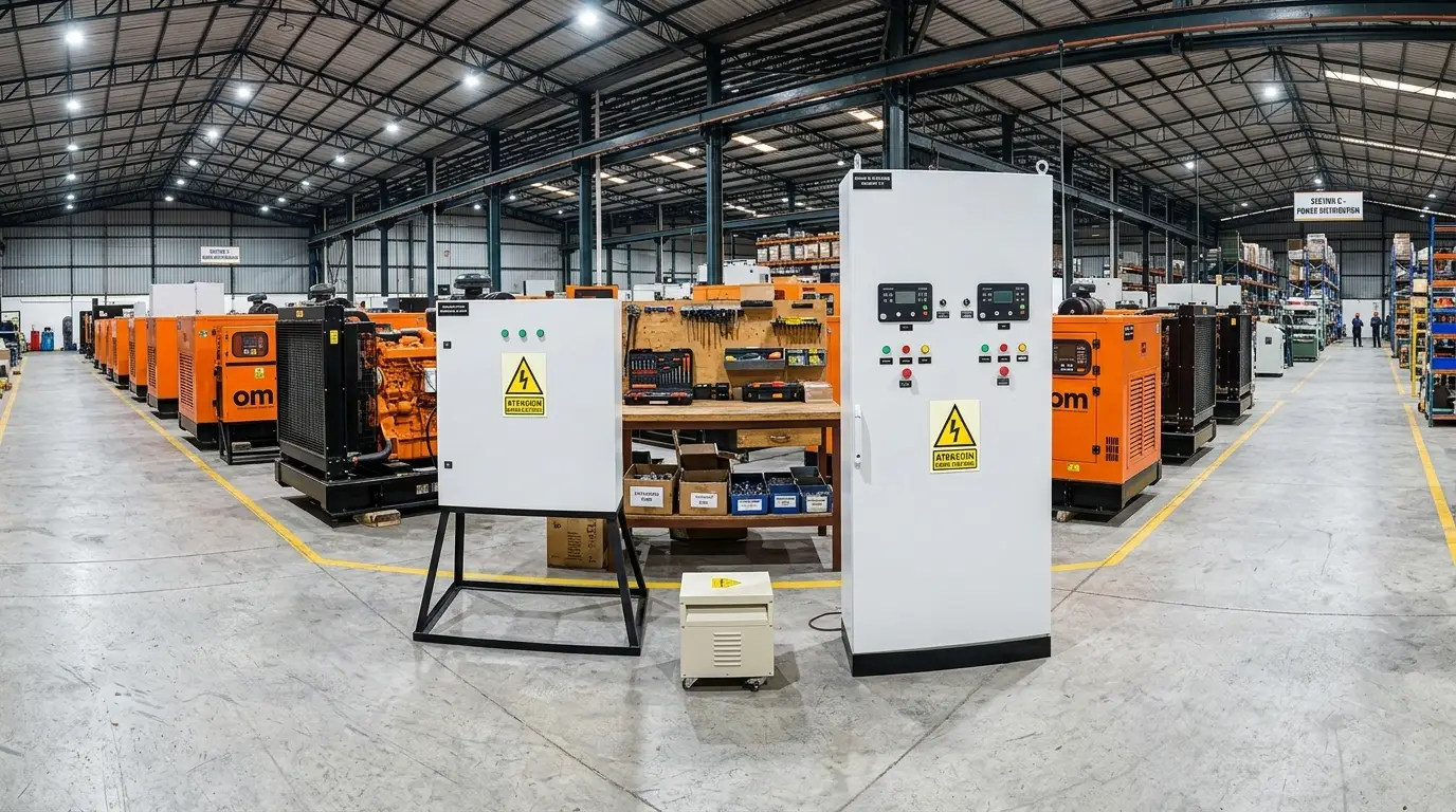 Tablero de sincronismo Load Sharing con controladores ComAp para grupos electrógenos en operación minera.