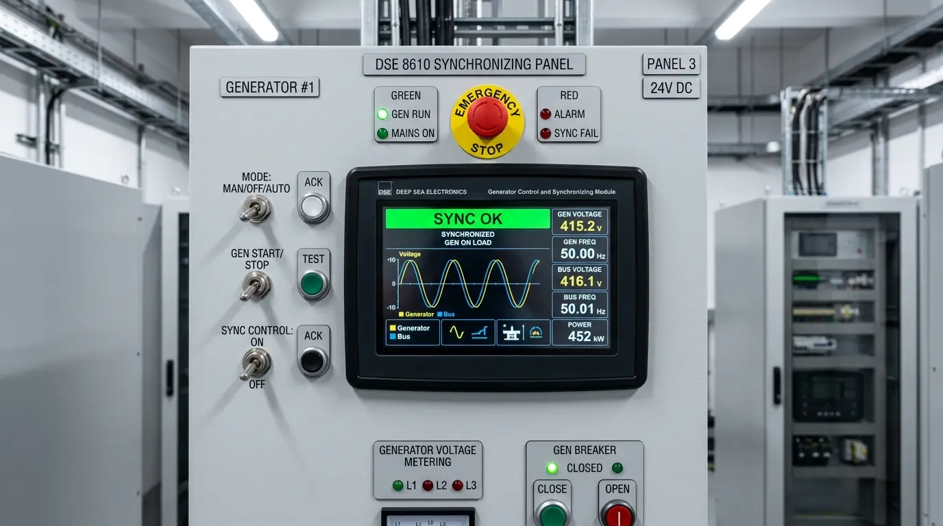 Galería de Servicio de Sincronización de Grupos Electrógenos